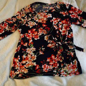 Wrap Floral Blouse